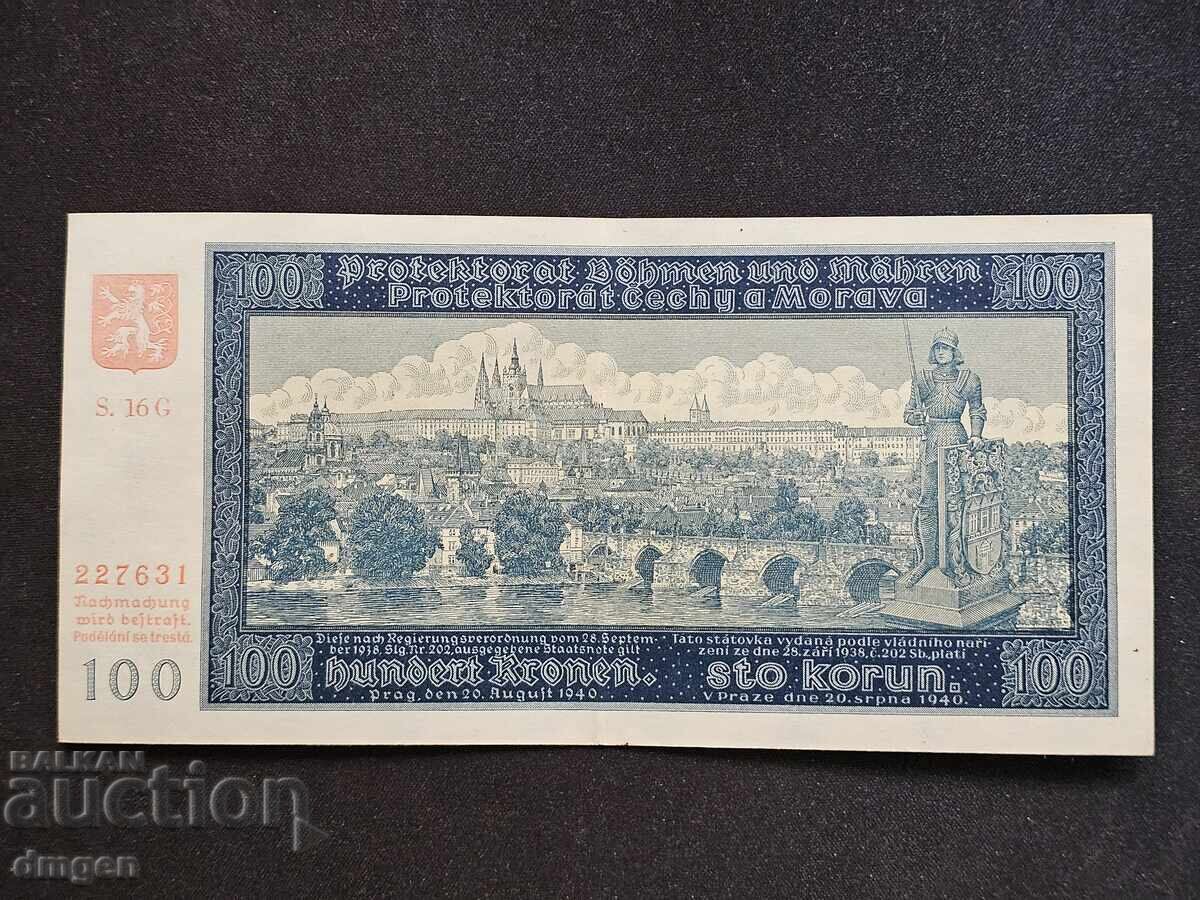 100 Korun Bohemia and Moravia 1940 100 Korun Bohemia and Moravia 1940