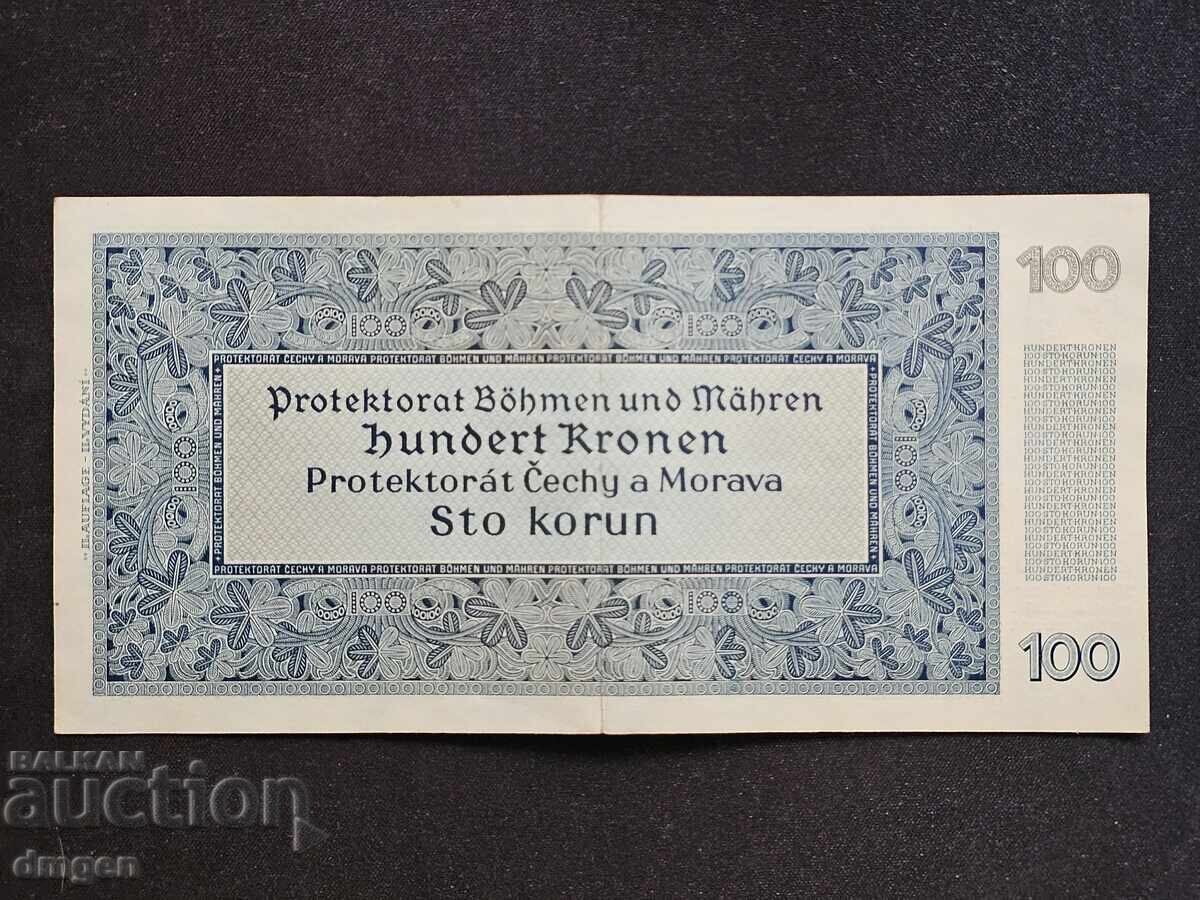 100 Korun Bohemia and Moravia 1940 with price 40.00 BGN | € 20.45