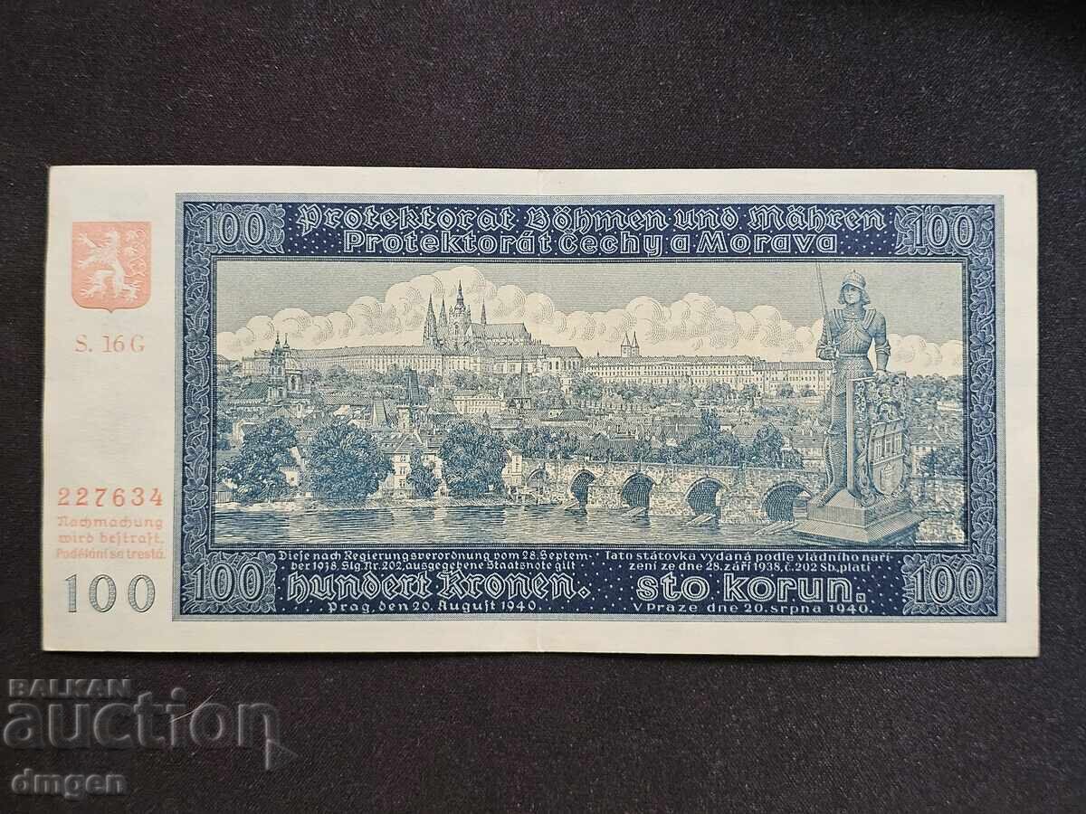 100 κορώνες Βοημίας και Μοραβίας 1940 100 κορώνες Βοημίας και Μοραβίας 1940