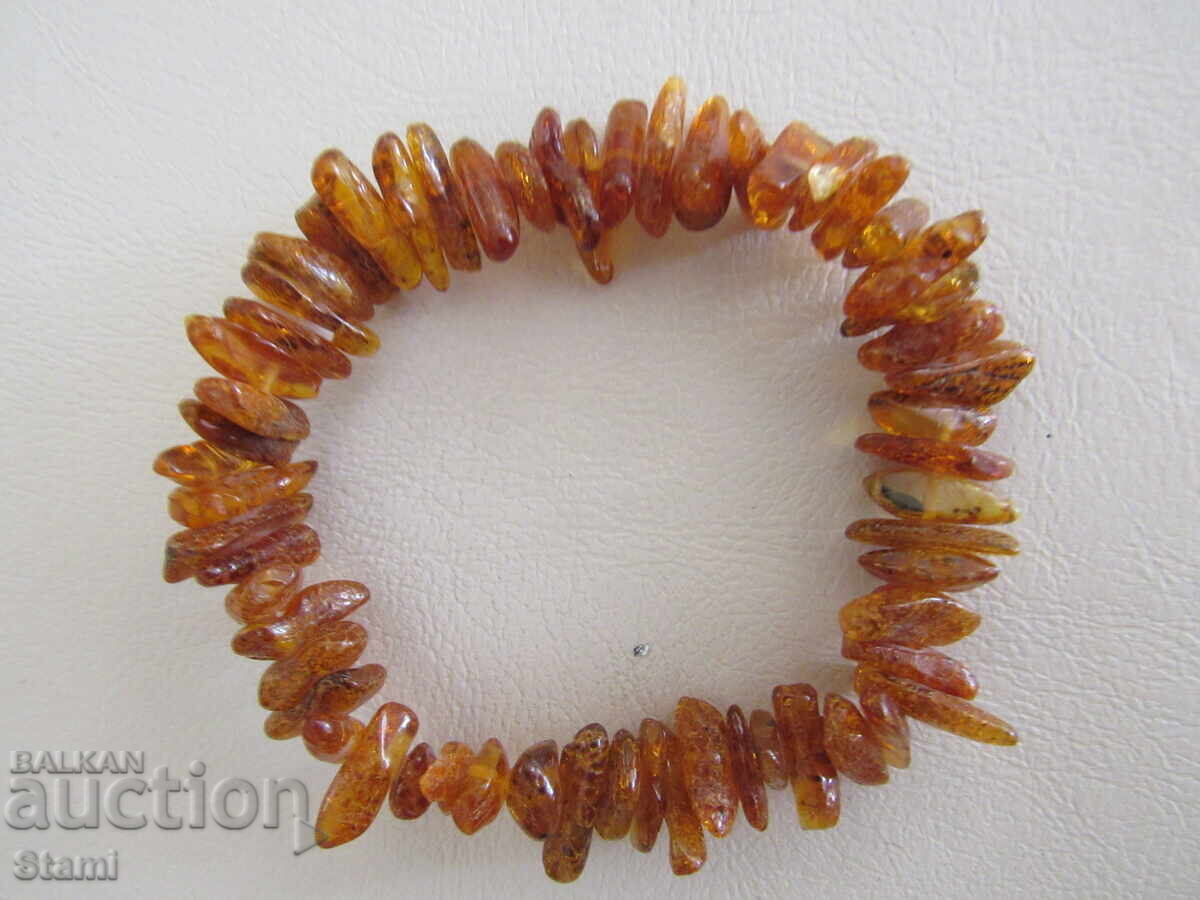 Βραχιόλι από ακατέργαστο κεχριμπάρι της Βαλτικής με τιμή 21.00 BGN | € 10.74