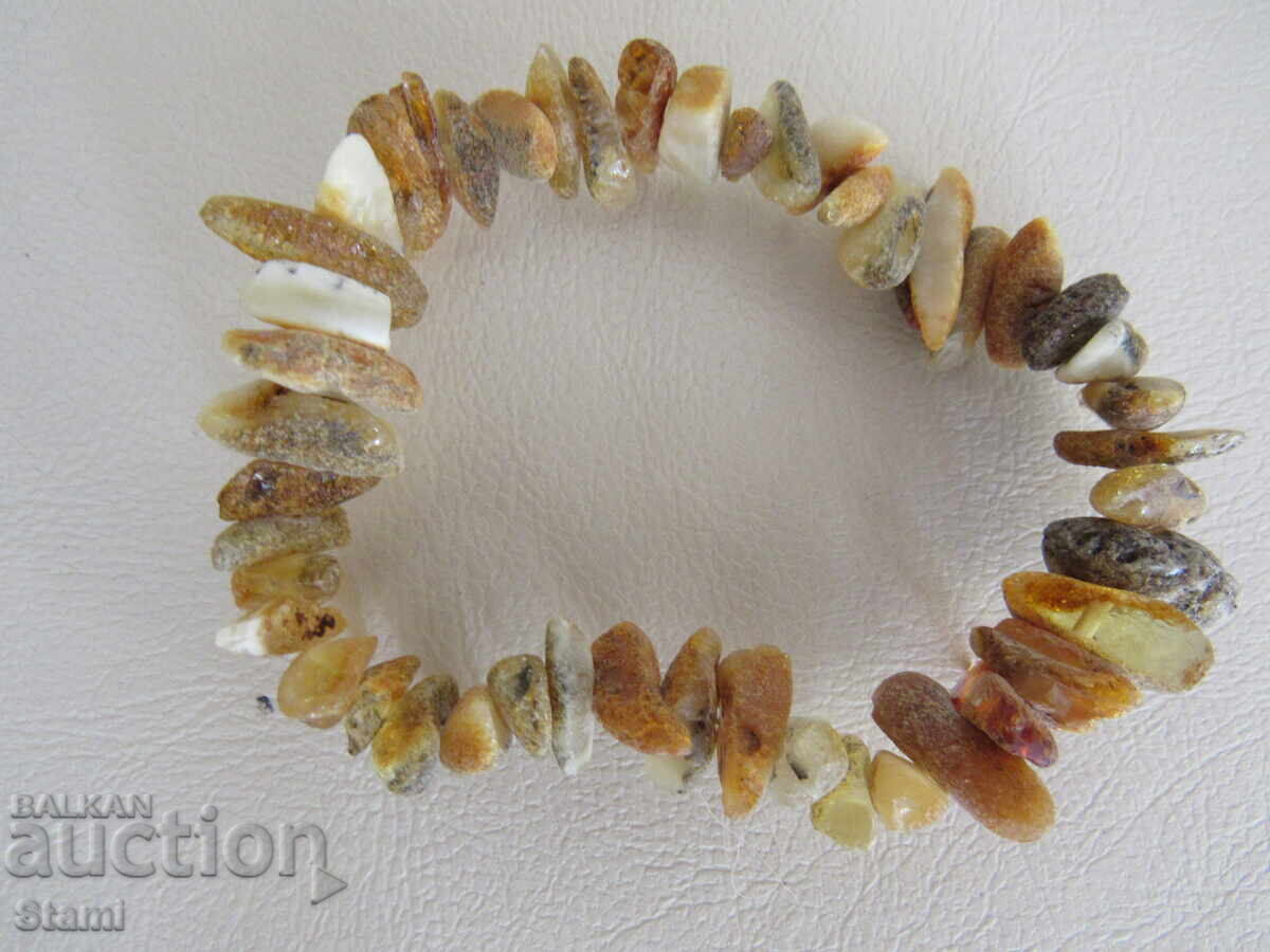 Auction Raw Baltic Amber Chips Bracelet Auction Raw Baltic Amber Chips Bracelet