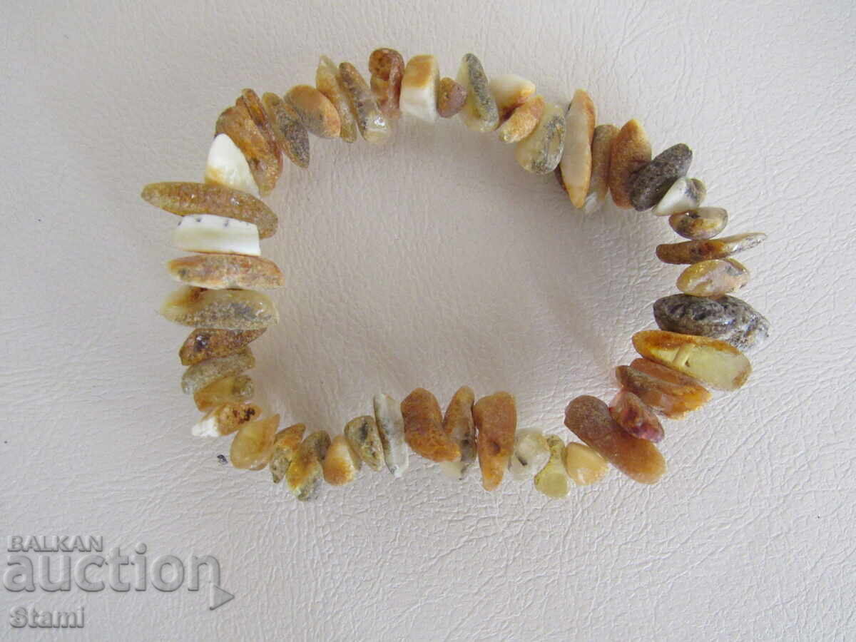 Raw Baltic Amber Chips Bracelet Raw Baltic Amber Chips Bracelet