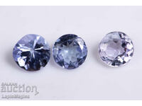 3 bucăți tanzanit 0.75ct3.8mm tăietură rotundă