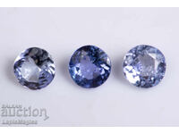 3 bucăți tanzanit 0.68ct 3.8mm tăietură rotundă