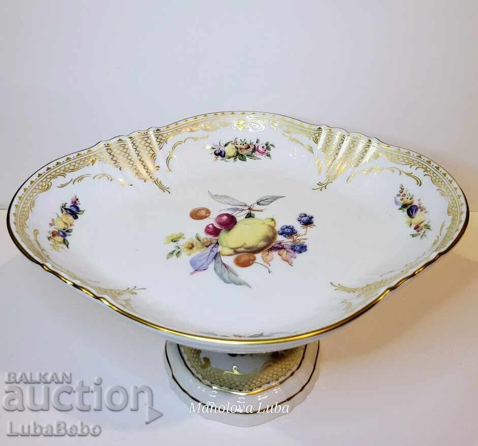 Porcelain fruit bowl on a pedestal AL-KA Kaiser with price 80.00 BGN | € 40.90