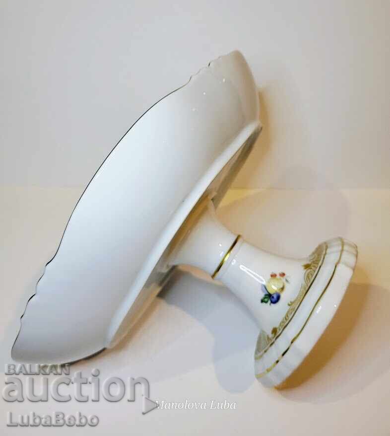 Auction  Porcelain fruit bowl on a pedestal AL-KA Kaiser