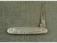 Old pocket knife, knife, Shipka with edelweiss