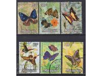 Cancelled Fauna Butterflies 1970 stamps from Malaysia