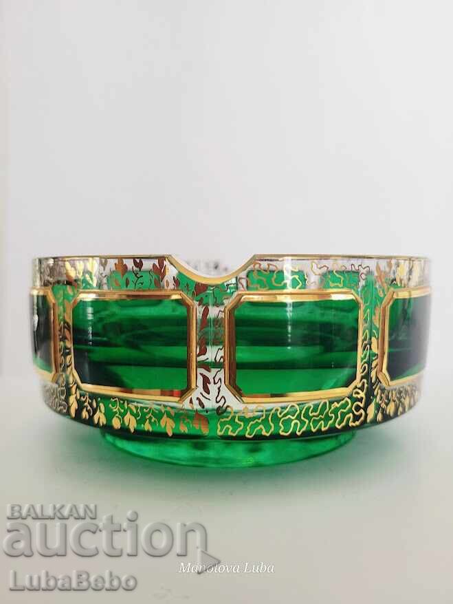 Moser Bohemian Emerald Green Gold with price 480.00 BGN | € 245.42