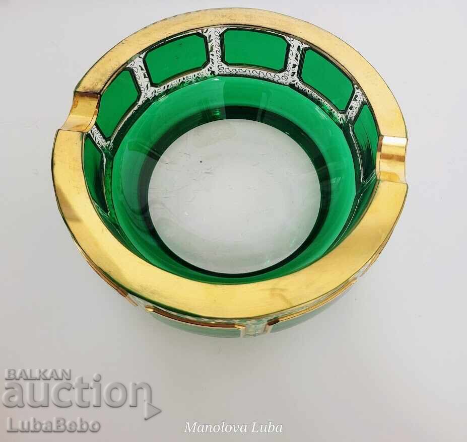 Delivery of Moser Bohemian Emerald Green Gold