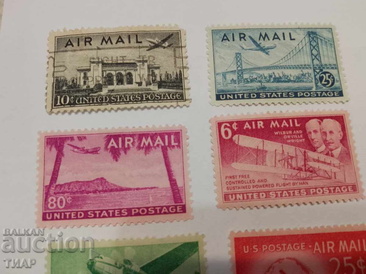Timbre poștale SUA Poștă aeriană -0.01st cu preț 5.20 BGN | € 2.66 Timbre poștale SUA Poștă aeriană -0.01st cu preț 5.20 BGN | € 2.66