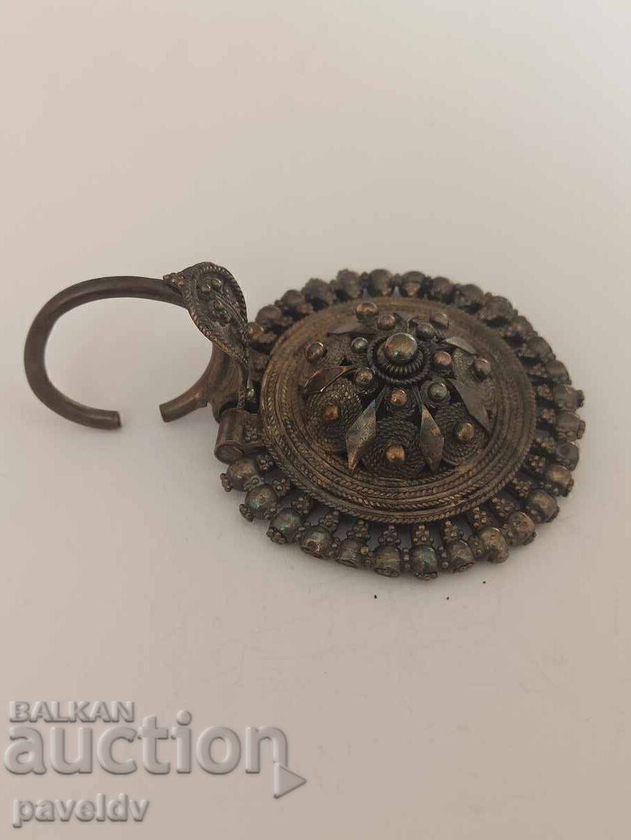 Аукцион Възрожденска сребърна сечан обеца - Арпалия - 1бр!