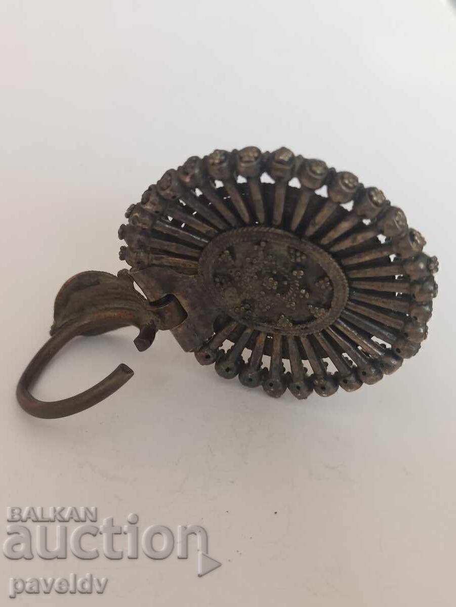 Възрожденска сребърна сечан обеца - Арпалия - 1бр! - 6