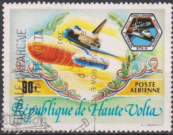 Timbrul poștal timbrat Cosmos Shuttle Challenger 1983 Upper Volta Timbrul poștal timbrat Cosmos Shuttle Challenger 1983 Upper Volta