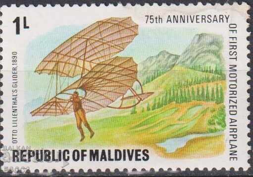 Timbrul marcat Planor Otto Lilienthal 1978 din Maldive Timbrul marcat Planor Otto Lilienthal 1978 din Maldive