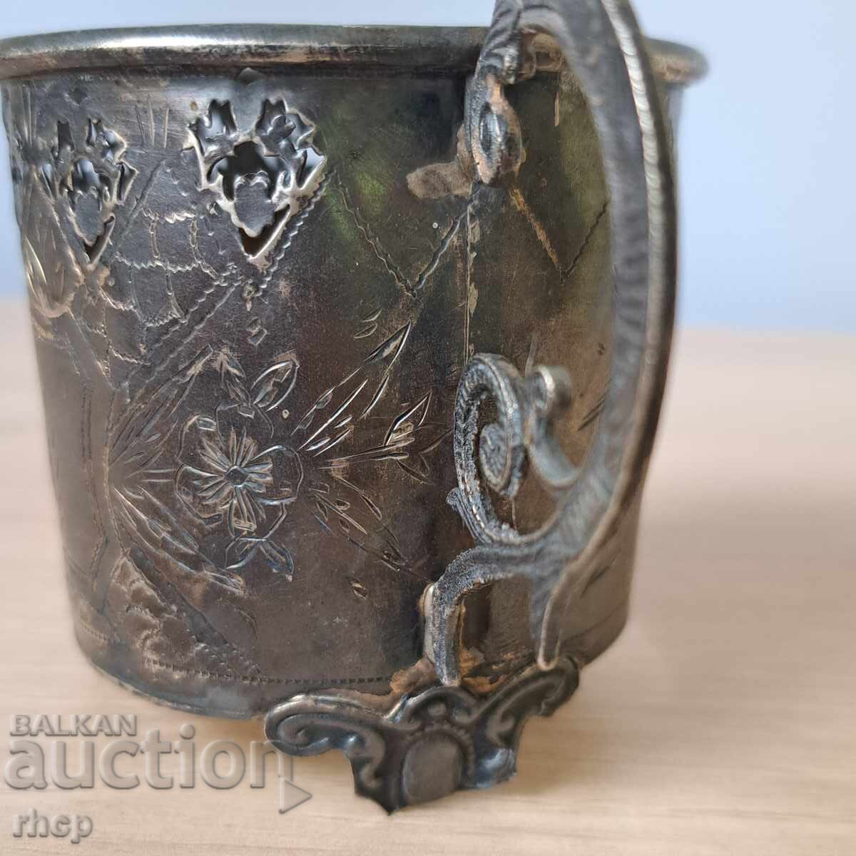 Livrarea Ceainic otoman din argint, tughra Imperiul Otoman Livrarea Ceainic otoman din argint, tughra Imperiul Otoman