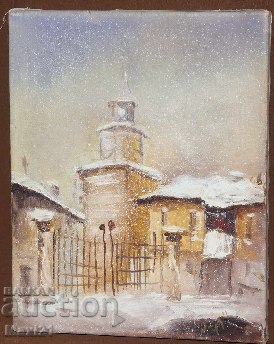 City Winter Landscape Painting Oil Paints with price 150.00 BGN | € 76.69