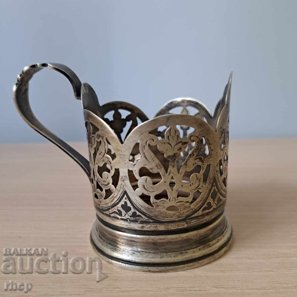 Silver and Nielo Kubachi Cup Holder Silver 875