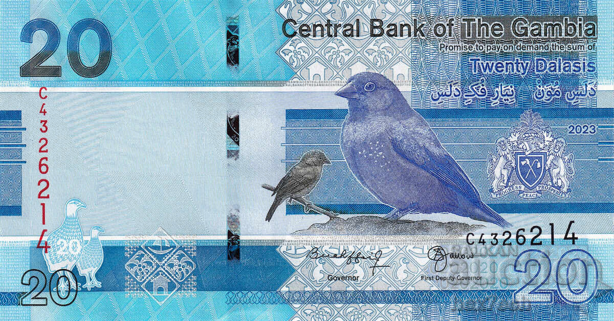 ❤️ ⭐ Γκάμπια 2023 20 ντάλας UNC νέο ⭐ ❤️ με τιμή 5.49 BGN | € 2.81
