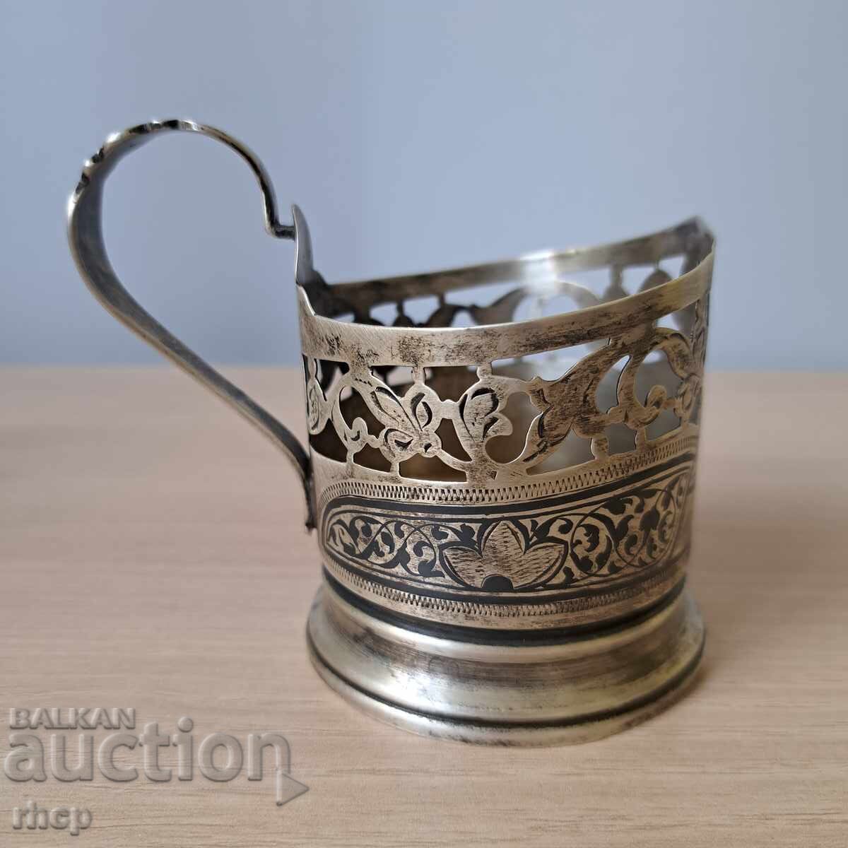 Licitație Argint și niel Cubaçi suport pahar argint 875 Licitație Argint și niel Cubaçi suport pahar argint 875