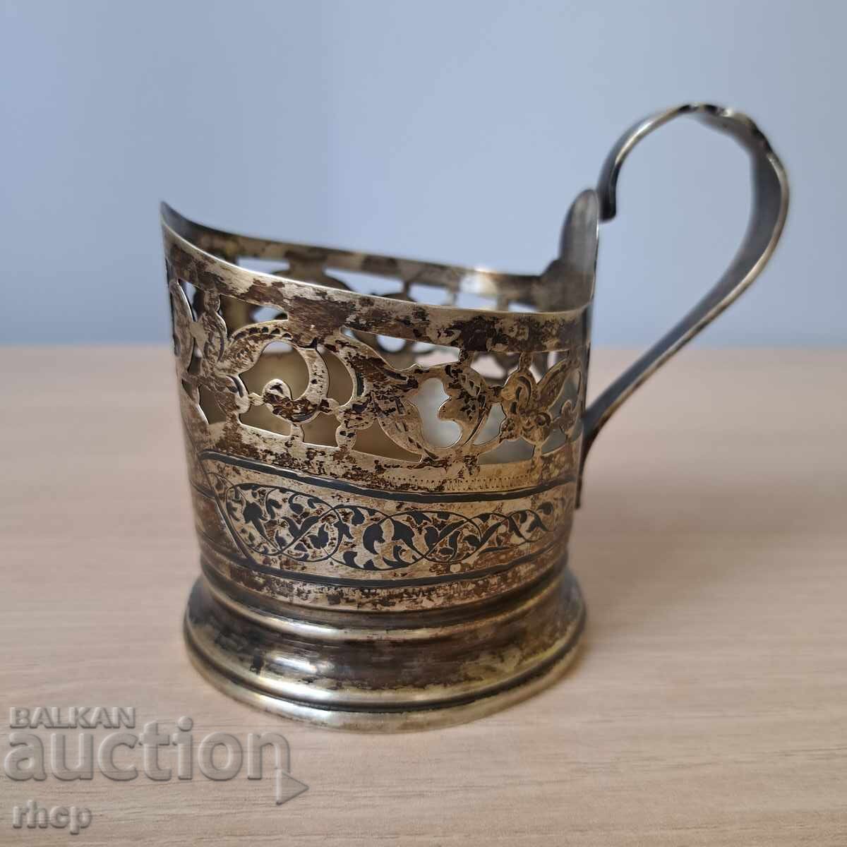 Auction  Silver and Nielo Kubachi Cup Holder Silver 875