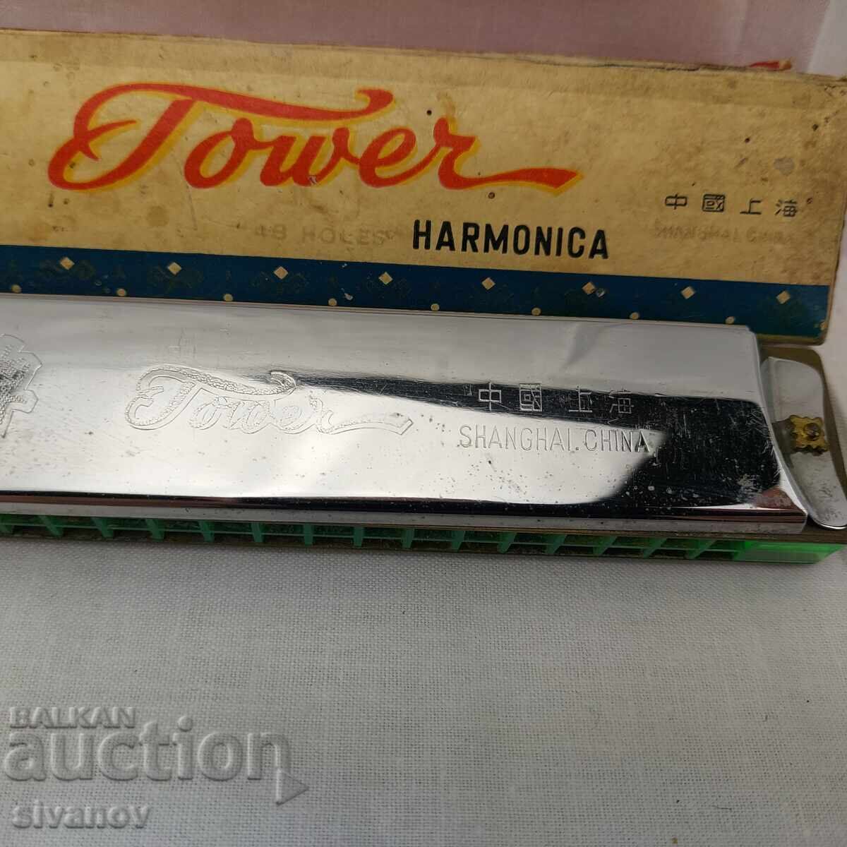 Acordeon vechi Shanghai 48 găuri fabricat în China #3600 cu preț 19.99 BGN | € 10.22