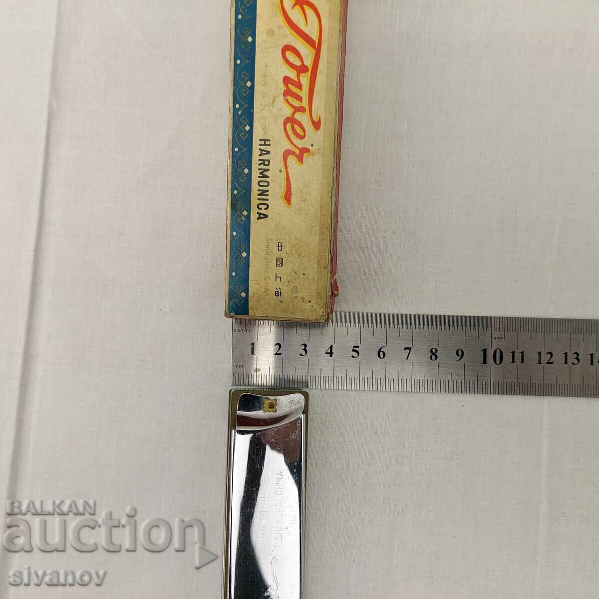 Acordeon vechi Shanghai 48 găuri fabricat în China #3600 - 6