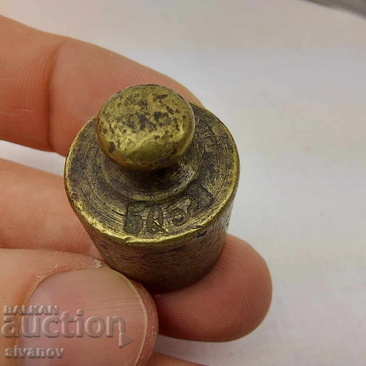 Licitație Veche greutate de bronz 50 gr. greutate pentru cântar #3604