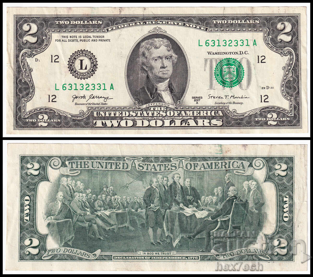 ❤️ ⭐ ΗΠΑ 2017 2 δολάρια Σαν Φρανσίσκο L ⭐ ❤️