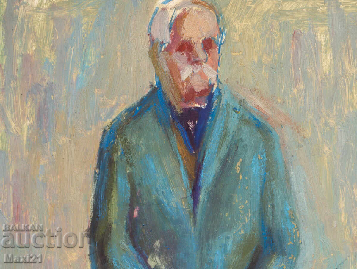 Παράδοση Παλιός ελαιογραφικός πίνακας ανδρικό πορτρέτο