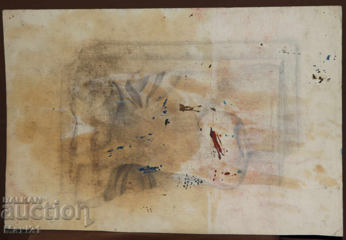 Παλιός ελαιογραφικός πίνακας ανδρικό πορτρέτο - 6