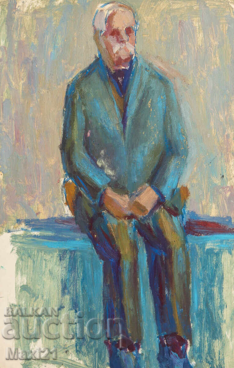 Παλιός ελαιογραφικός πίνακας ανδρικό πορτρέτο