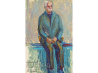 Παλιός ελαιογραφικός πίνακας ανδρικό πορτρέτο