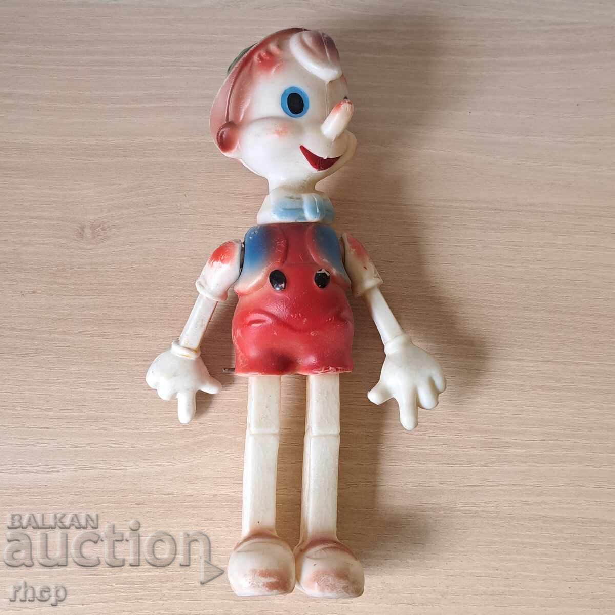 Pinocchio Buratino jucărie veche sovietică păpușă