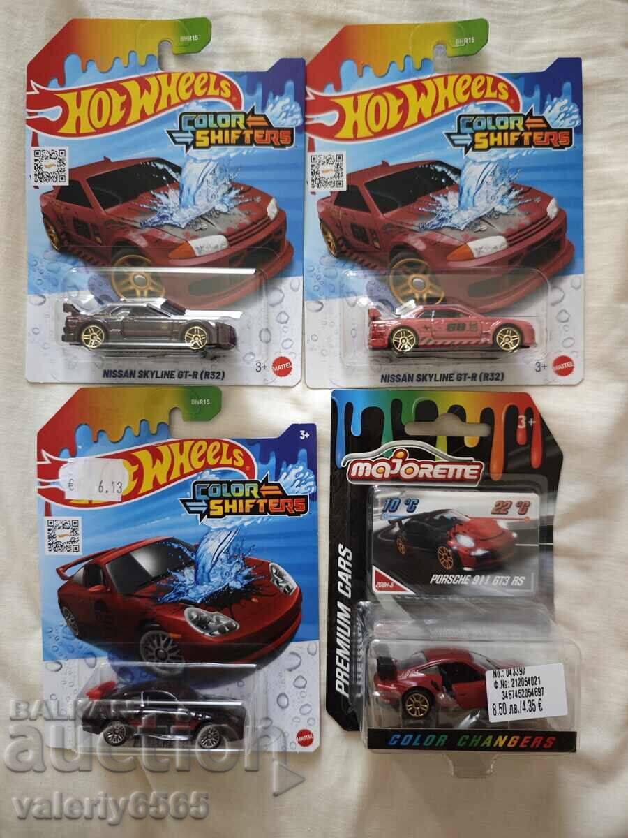 Hot Wheels Majorette color shifters Nissan GTR и Porsche 911 Hot Wheels Majorette color shifters Nissan GTR и Porsche 911