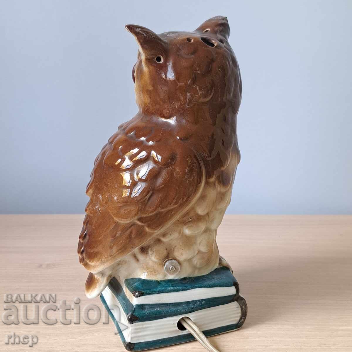 Δημοπρασία Πορσελάνινο φωτιστικό φιγούρα κουκουβάγια παλιό σοβιετικό