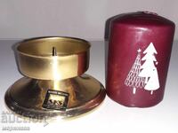 СВЕЩНИК. МЕСИНГ. ГЕРМАНИЯ. СЪС СВЕЩ