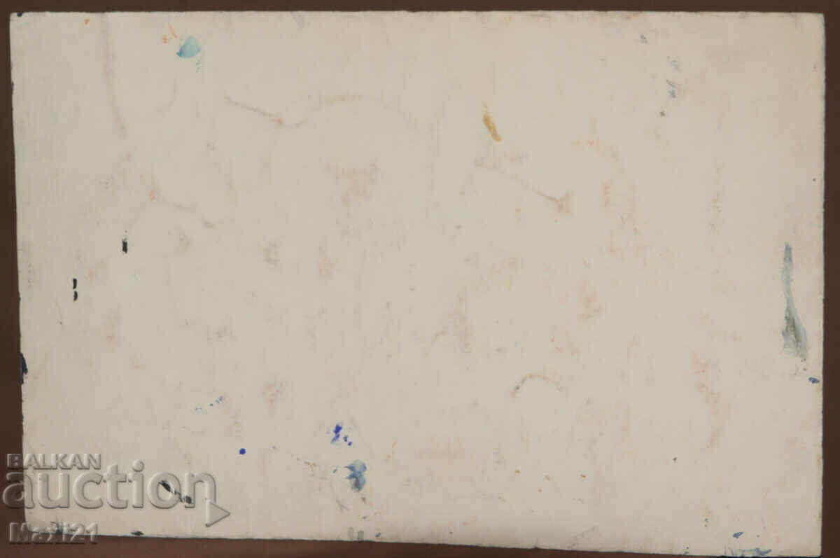 Ilustrație guașă tabără militară de iarnă - 7