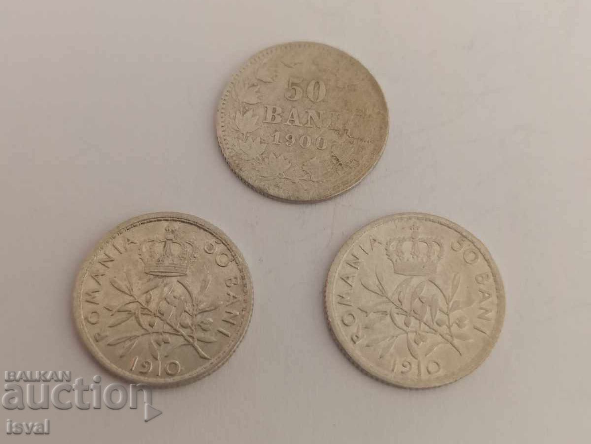 50 bani - 1900,1910g. - Λοτ με τιμή 23.00 BGN | € 11.76
