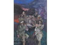 Стара картина гваш Партизани