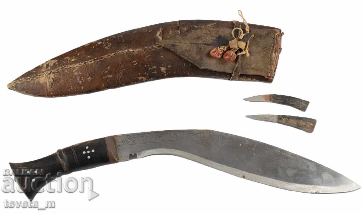 Auction Kukri with two small knives Auction Kukri with two small knives