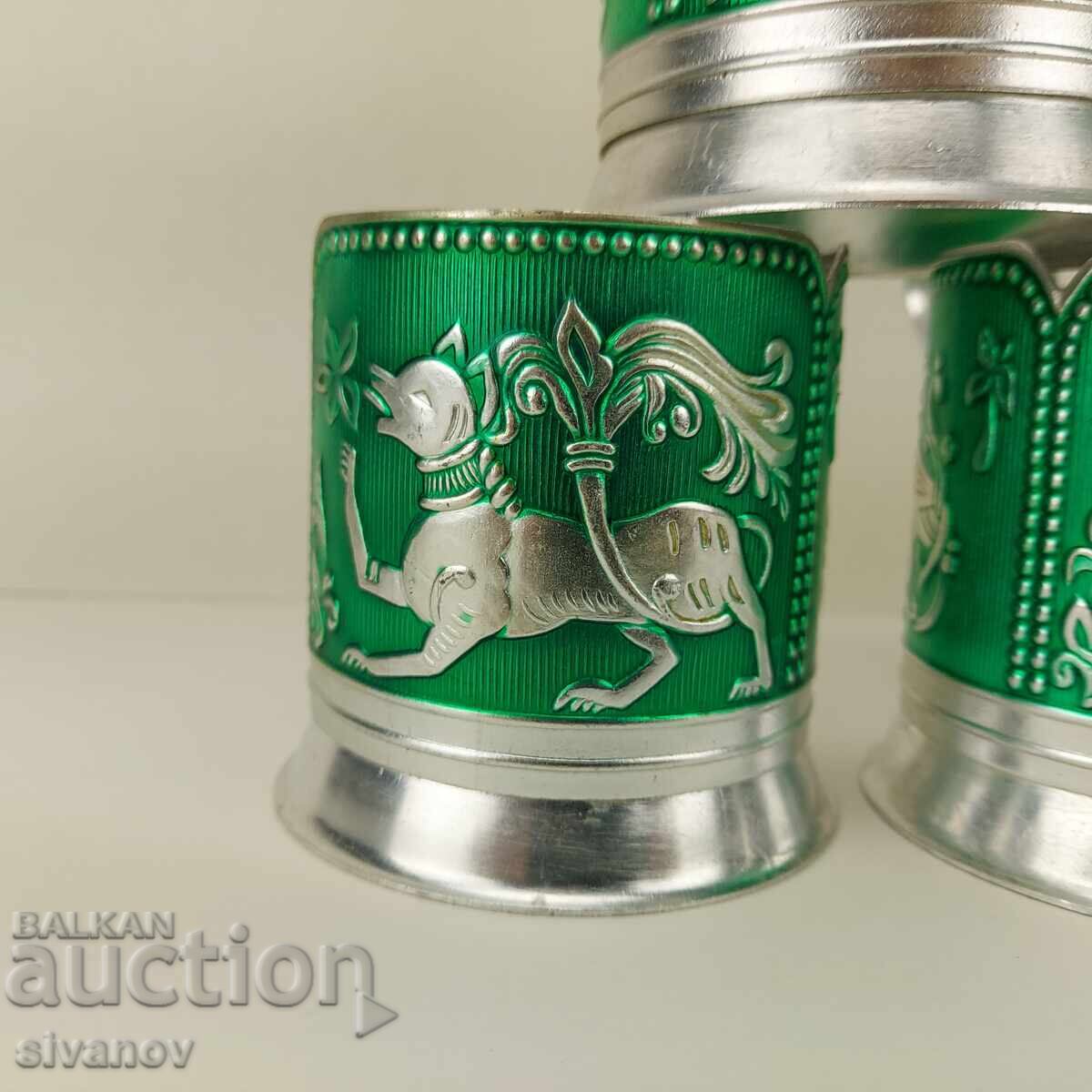 Set vechi sovietic rusesc de 5 suporturi pentru cești #4238 cu preț 29.99 BGN | € 15.33