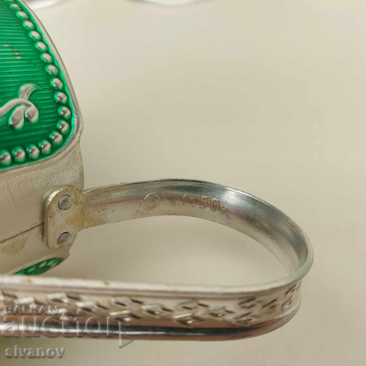 Set vechi sovietic rusesc de 5 suporturi pentru cești #4238 - 5