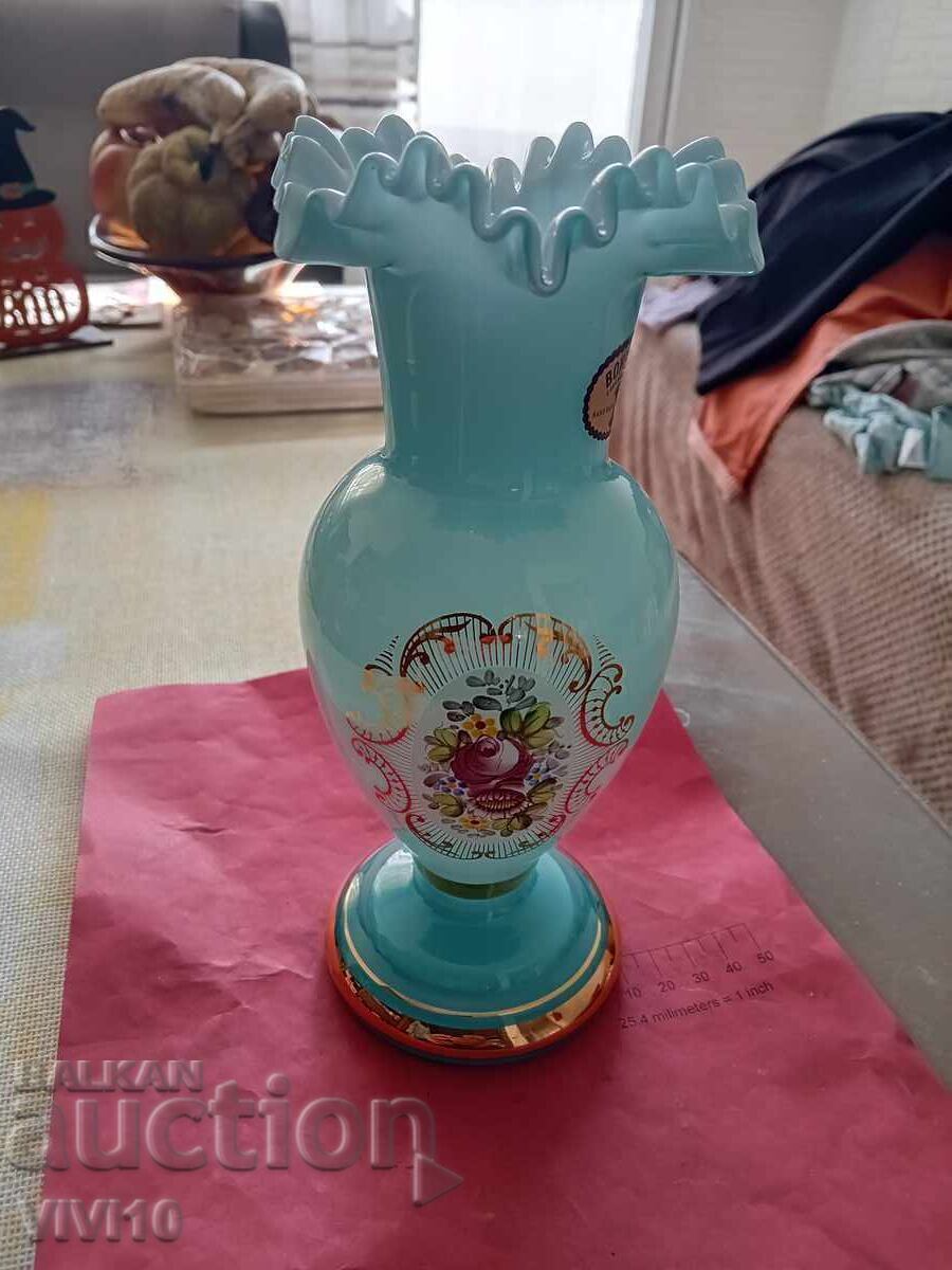Licitație Vază veche Bohemia, Cehia 21cm Licitație Vază veche Bohemia, Cehia 21cm