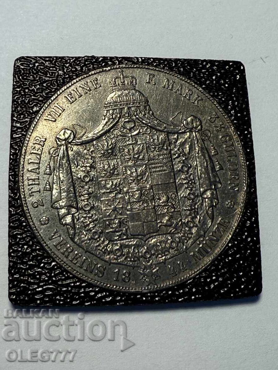 2 Τάληρα (3 1/2 Γκίλντεν) 1844 Γερμανία (Πρωσία) WILHELM IV με τιμή 500.00 BGN | € 255.65