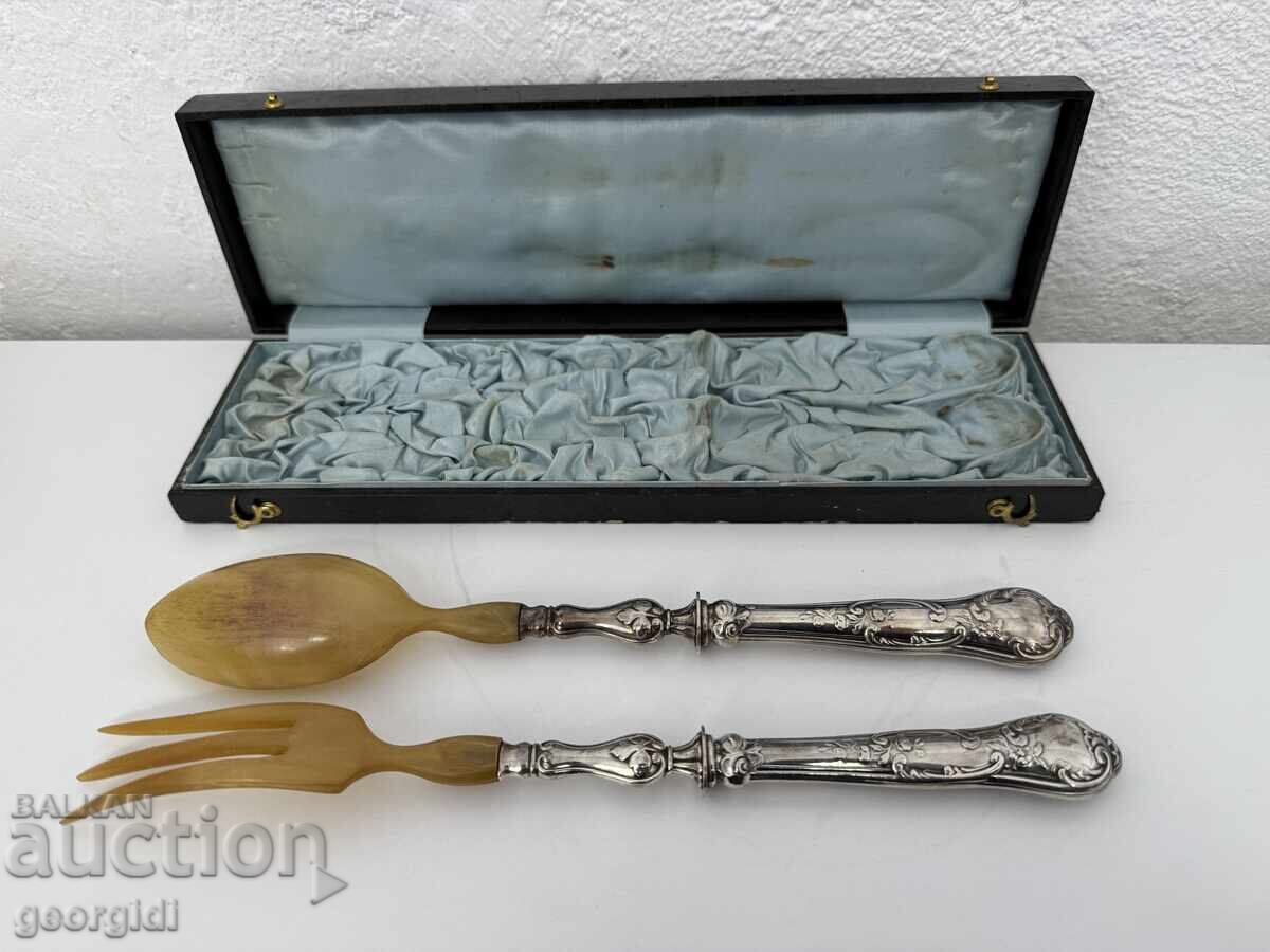 Френски сребърни прибори за салата. №7556 - 6