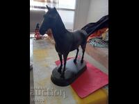 Statuetă veche de cal, metal, 33cm