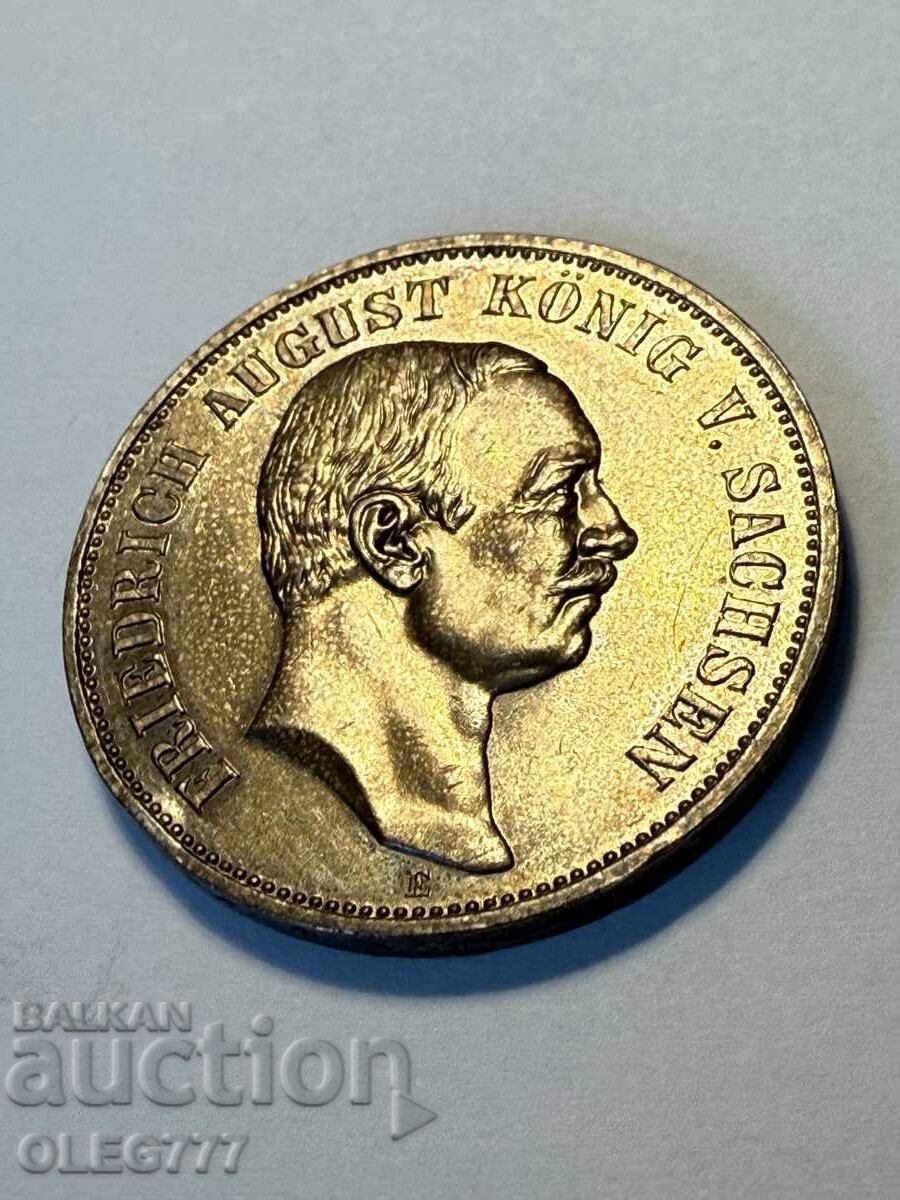 5 Mark 1914 GERMANIA SACHSEN, FRIEDRICH AUGUST - 7