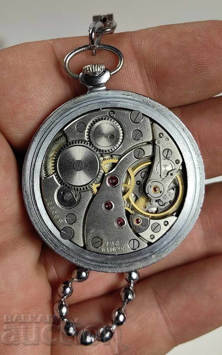 Delivery of SOCIAL POCKET WATCH MOLNIJA WITH CHAIN LIGHTNING WORKS Delivery of SOCIAL POCKET WATCH MOLNIJA WITH CHAIN LIGHTNING WORKS