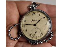SOCIAL POCKET WATCH MOLNIJA WITH CHAIN LIGHTNING WORKS
